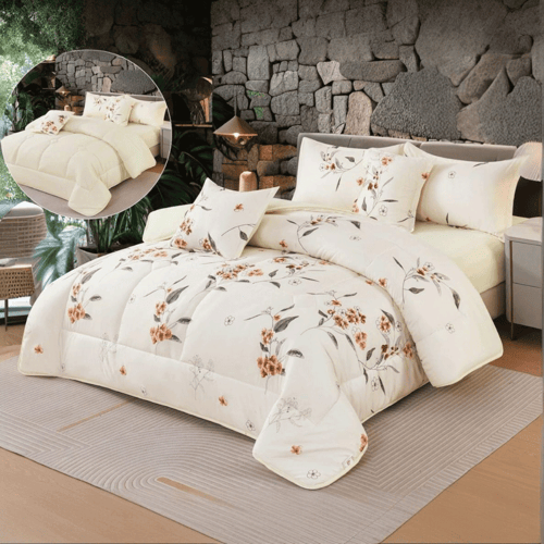 مفرش غيوم مشجر وجهين - 6 قطع نفرين