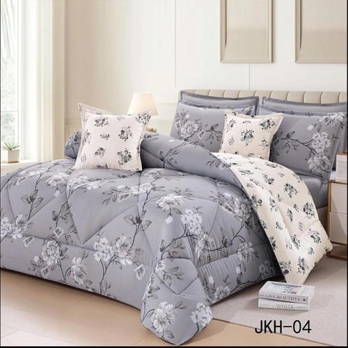 مفرش غفران صيفي وجهين نفرين 8 قطع