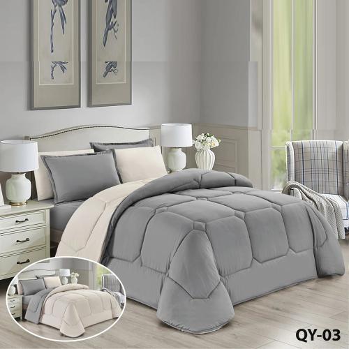 مفرش قمة وجهين صيفي نفر ونص 4 قطع