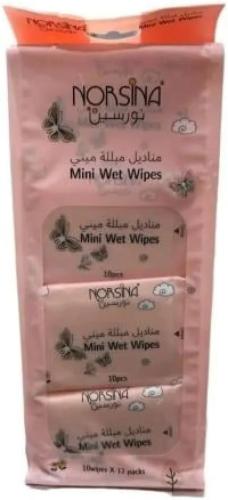 نورسينا مناديل مبللة 12 منديل