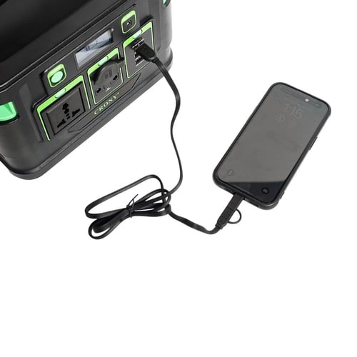 محطة طاقة محمولة - شحن سريع + كشاف LED قوي وحماية...