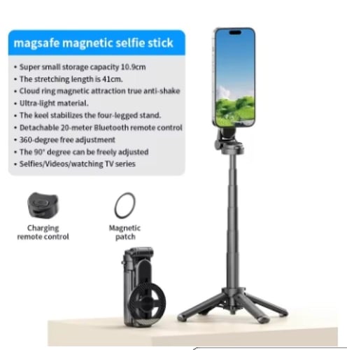 عصا سيلفي للجيب الدوار مع حامل سطح مكتب