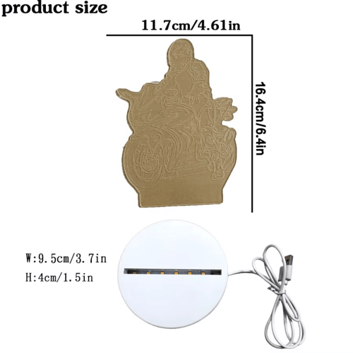 أضواء ليلية ثلاثية الأبعاد لركوب الدراجات النارية
