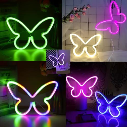 ضوء نيون LED على شكل فراشة