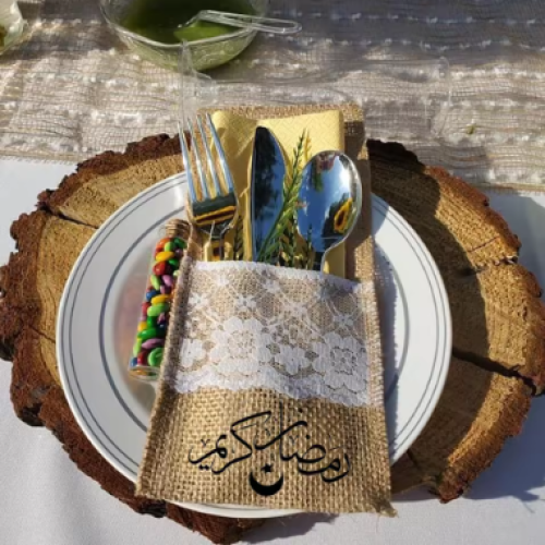5 قطعة لكتان الدانتيل