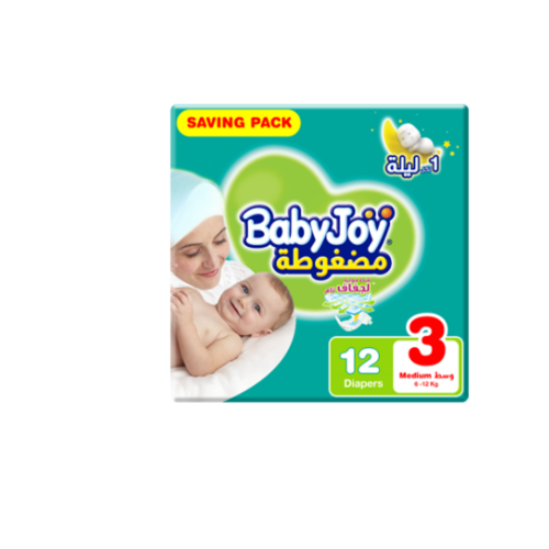 حفائض بيبي جوي وسط 12 حبة