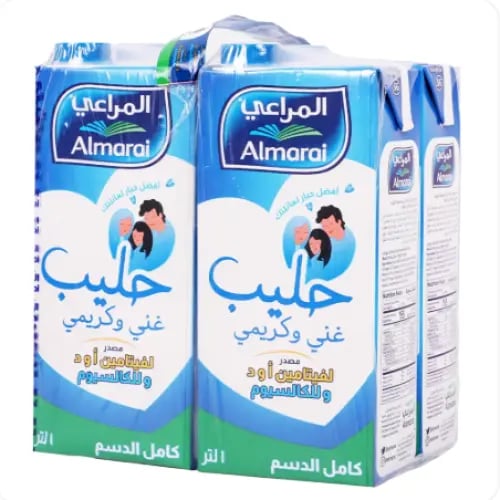 4-حليب المراعي كامل الدسم 1 لتر