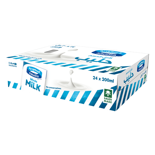 24-حليب السعودية 200 مل كامل الدسم
