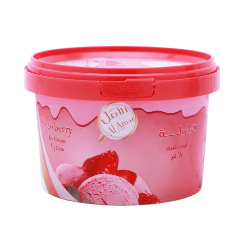آيسكريم الأمل فراولة 500 مل