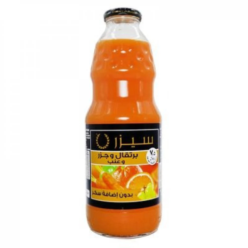 سيزر برتقال وجزر وعنب 1لتر