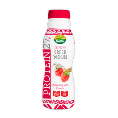 ندى شراب زبادي يوناني بالفراوله 330 مل