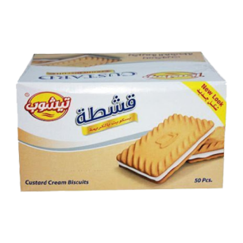 50-بسكويت قشطة بالكريمة تيشوب