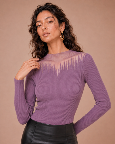 Purple fitted blouse