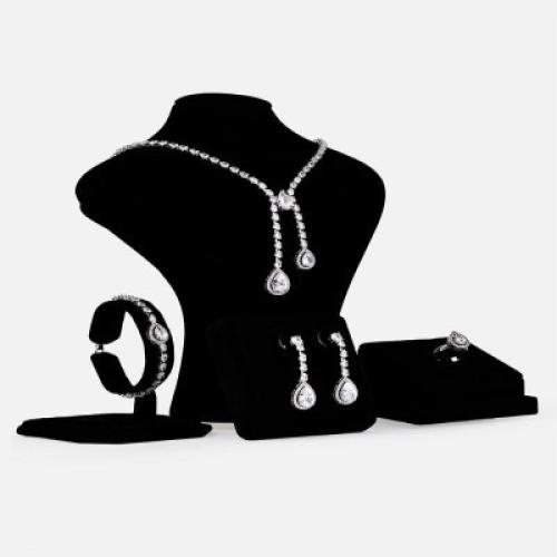 A classic women's set in silver color