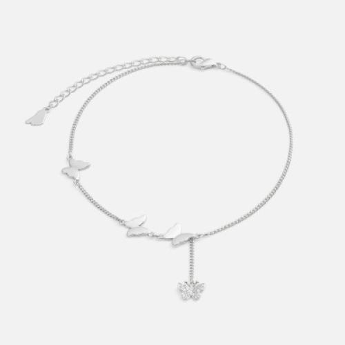 An attractive women's ankle bracelet in silver col...