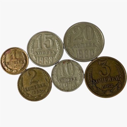 طقم عملات الإتحاد السوفيتي 1974-1988م