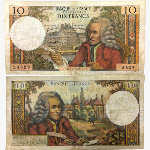 عملة فرنسا 1972م بتصميم جميل جدا أشبه باللوح الفني...