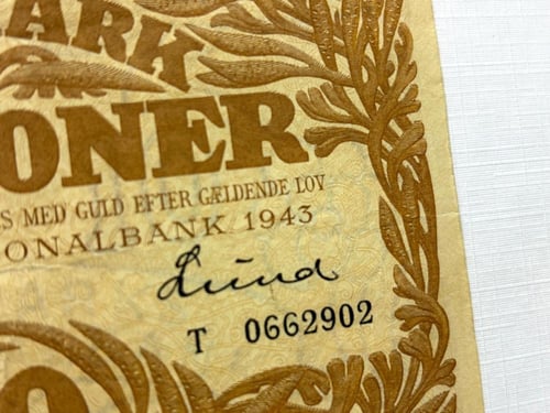 عملة الدنمارك 1943م بتصميم جميل جدا