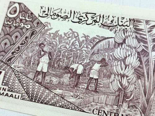 عملة الصومال 1987 م بتصميم جميل