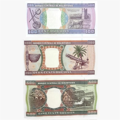 3 قطع من عملات موريتانيا 2002 م