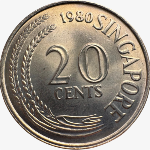 عملة سينغافورا 1980 م بتصميم جميل ومميز