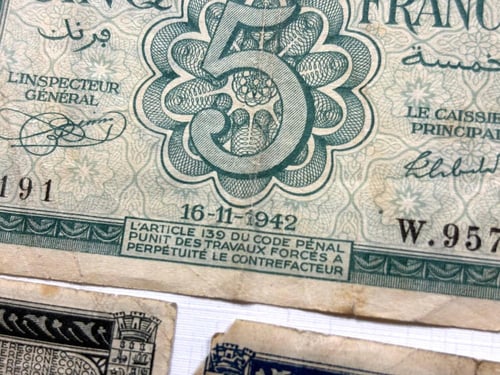 طقم عملات الجزائر فترة الاستعمار الفرنسي فترة الحر...