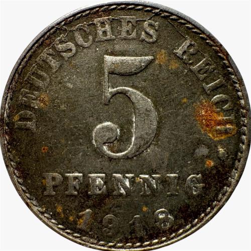 عملة المانيا 1918 م فترة الحرب العالمية الاولى