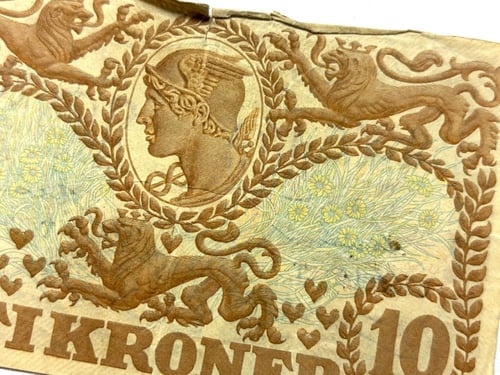 عملة الدنمارك 1943م بتصميم جميل جدا