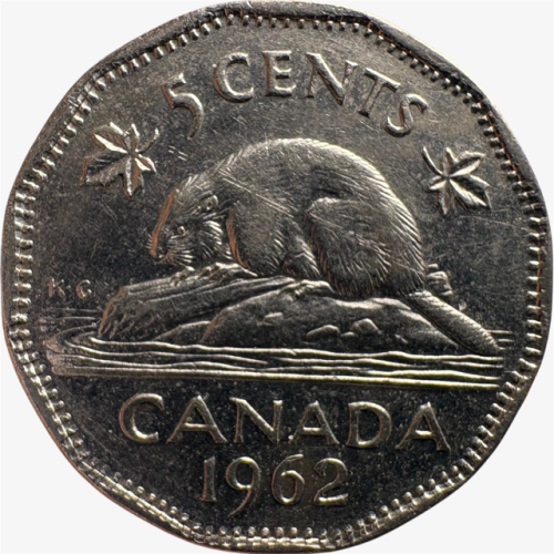 عملة كندا 1962م بتصميم جميل وابعاد مميزة