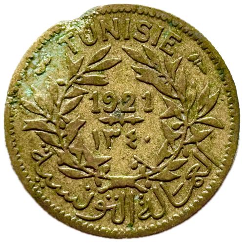 عملة العمالة تونس 1921 م
