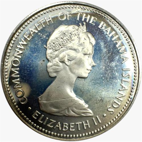 بروف عملة جزر الباهاما 1973م تحمل صورة اليزابيث وا...