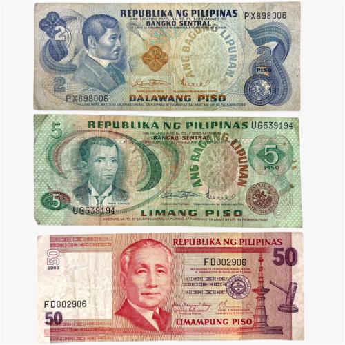 3 قطع من عملات الفلبين