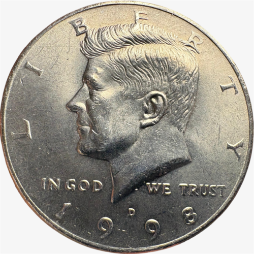 عملة أمريكا 1998م تحمل صورة جون كينيدي