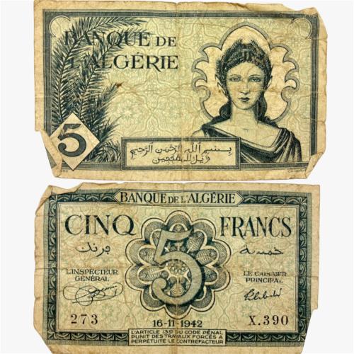 عملة الجزائر 1942م فترة الحرب العالمية الثانية وال...