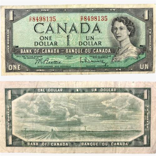 عملة كندا 1954م بتصميم جميل جدا