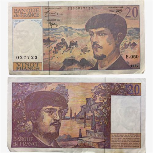 عملة فرنسا 1997م بتصميم جميل جدا اشبه باللوح الفني...