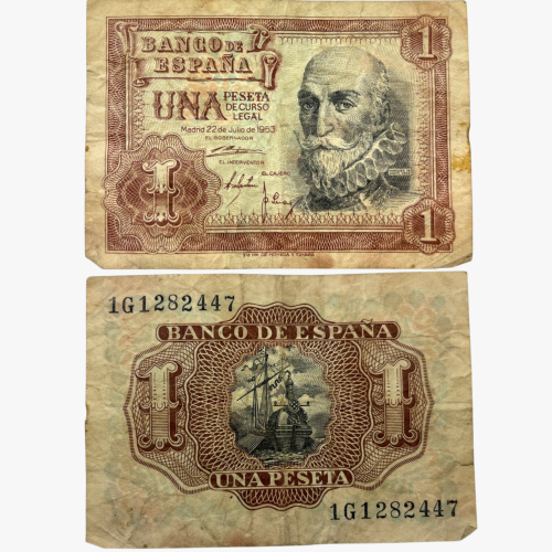عملة إسبانيا 1953م بتصميم جميل