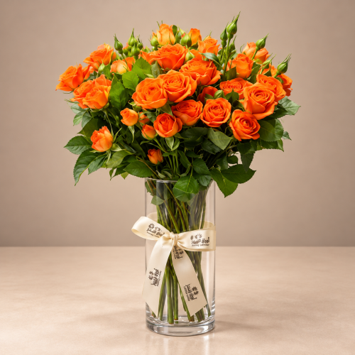 فازة وهج البرتقال (Orange Glow Vase)