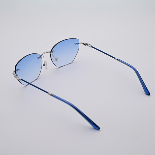 Aurex Blue – Rimless Modern Sunglasses