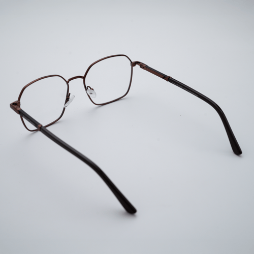Paolo Rossi Brown Metal Eyeglasses