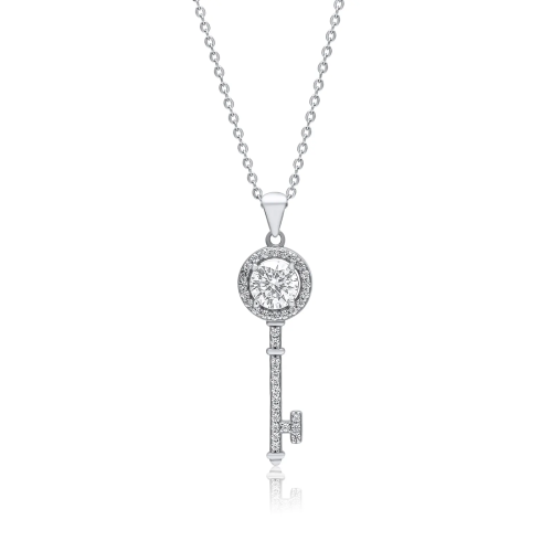Love key keychain pendant