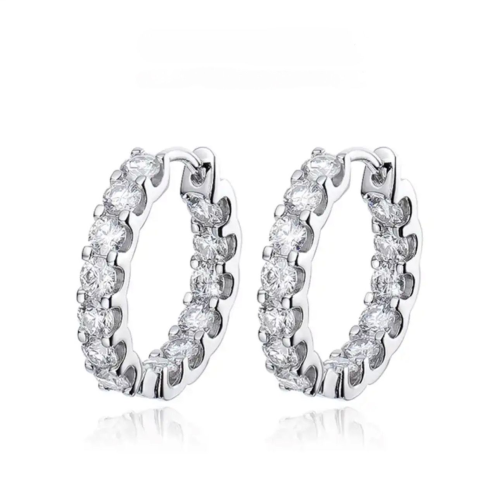 Silver earrings charm