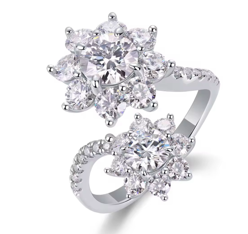 A ring with two balanced roses
