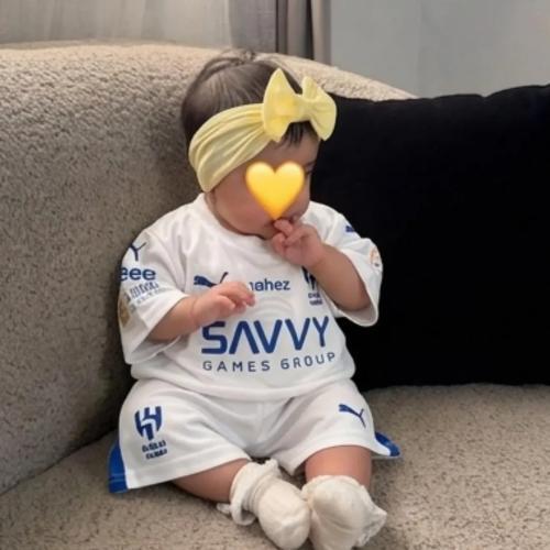 طقم اطفال نادي الهلال ابيض | نقاء الهيبة الزرقاء ل...
