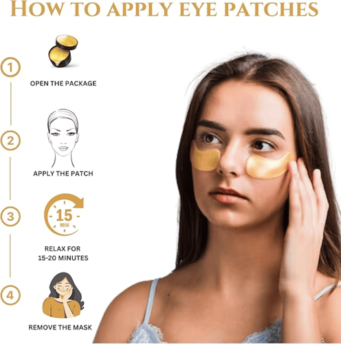 Fivewan 24k Gold Under Eye Patches - 60 Pcs Eye Ma...