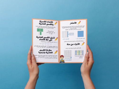 مطوية الكسور العشرية رابع إبتدائي