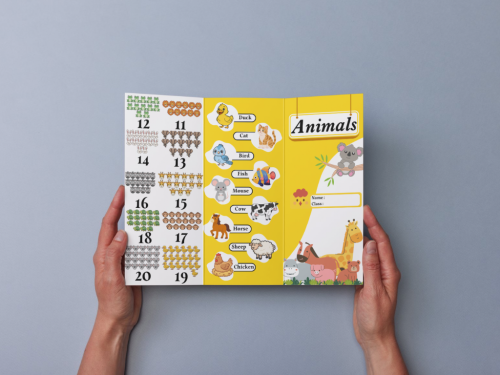 مطوية Animals أولى إبتدائي