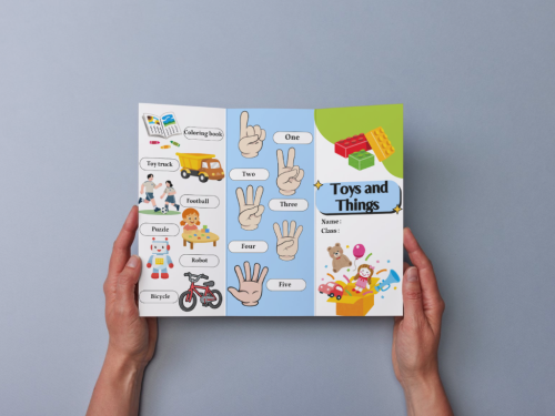 مطوية Toys and things أولى إبتدائي