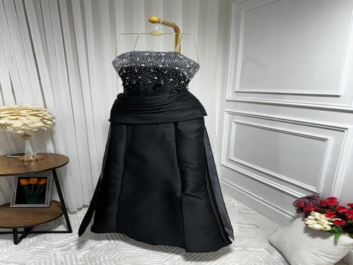 فستان ميكادو بشك يدوي راقي