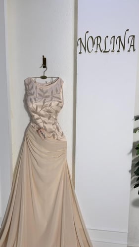 فستان بتطريز يدوي فاخر